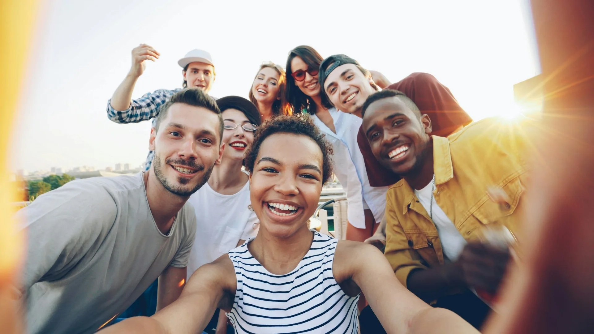 A warm illustration of a diverse community supporting one another